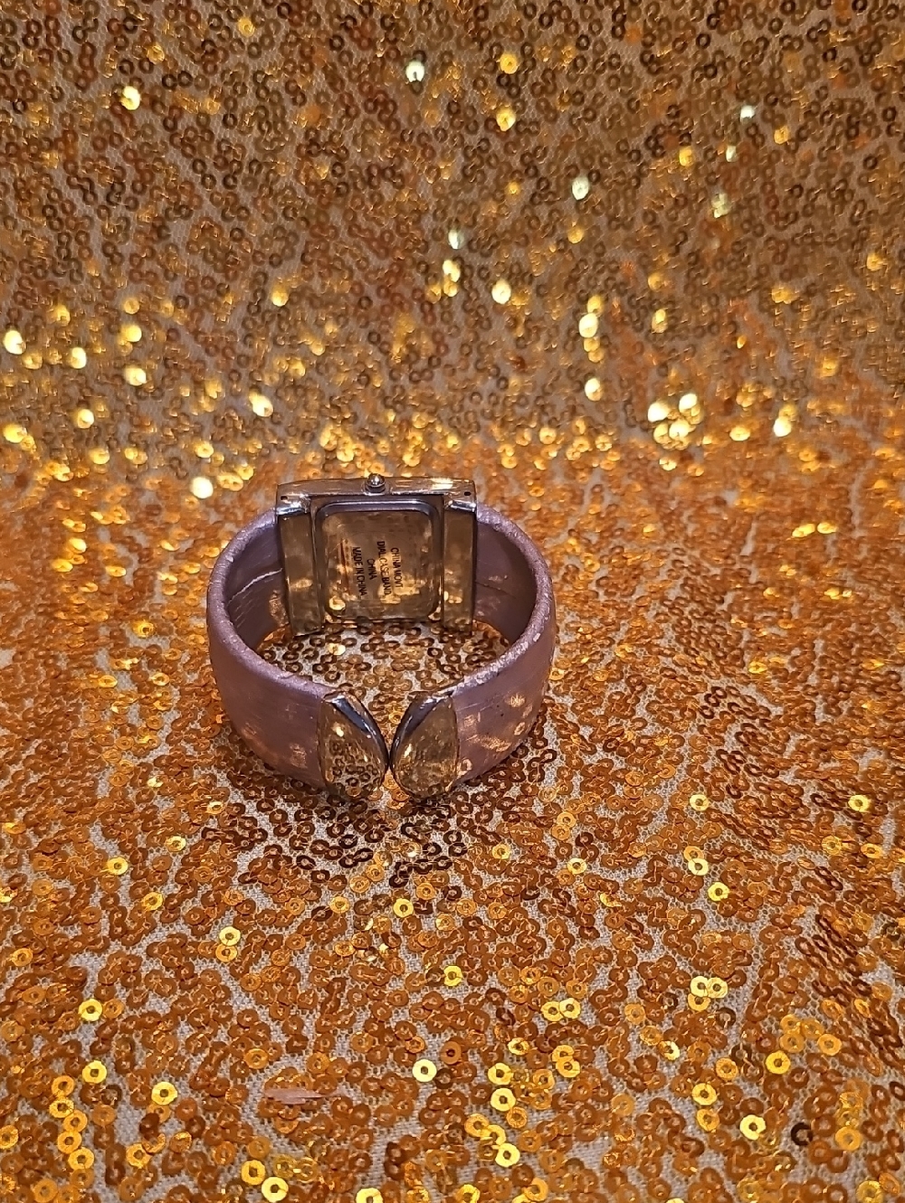Square Face Watch Purple And Silver - Picture 3 of 4